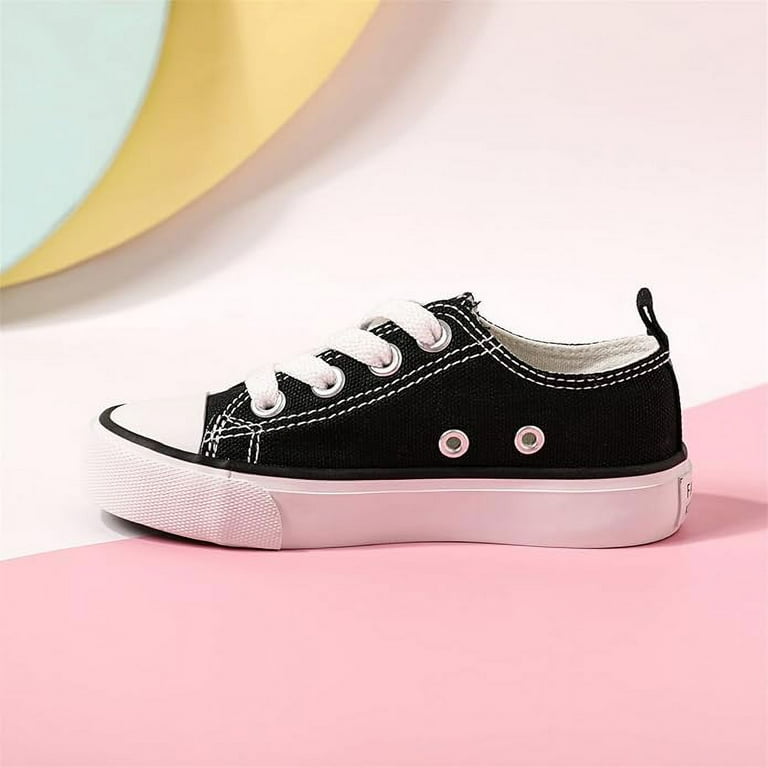 PatPat Girls Boys Sneaker Shoes Lace Up Canvas Fashion Back to