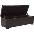 thumbnail image 5 of Safavieh Madison Banquette de Rangement en Cuir Marron, 5 of 5