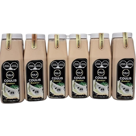 Kit de 6 Coulis Kala Para Preparar Bebidas De 1.1 Lt Sabor Guanabana