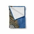 thumbnail image 2 of Union Jack Soft Flannel Fleece Throw Blanket, Union Jack Flagon Pole and Big Ben Taxi Cab Urban Modern Countrys Image, Cozy Plush for Indoor and Outdoor Use, 70" x 90", Multicolor, by Ambesonne, 2 of 6