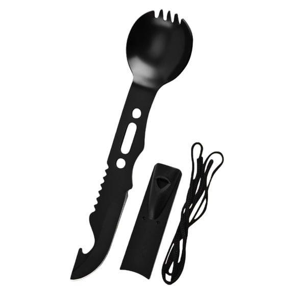 Easy to Clean Tableware Outdoor Camping Cutlery Suitable for Home School , Stainless Fork Spork Spoon Flatware