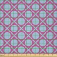 thumbnail image 2 of Ambesonne Art Deco Fabric by the Yard Microfiber, Circles and Dashes Pattern, 10 Yards, Fuchsia Pink Grey, 2 of 2