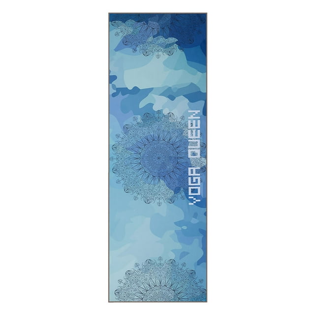 Tignapoo Foldable Quick-Dry Yoga Mat with Unique Prints - Non-Slip, Soft, and Convenient for Travel - Perfect for Your Workout Routine - Mandala Design (Yoga Queen-101#)