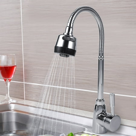 - Kitchen Sink Faucet, Kitchen Faucet,Zinc Alloy Swivel Spout Kitchen Sink Faucet Single Handle Mixer Cold and Hot Tap