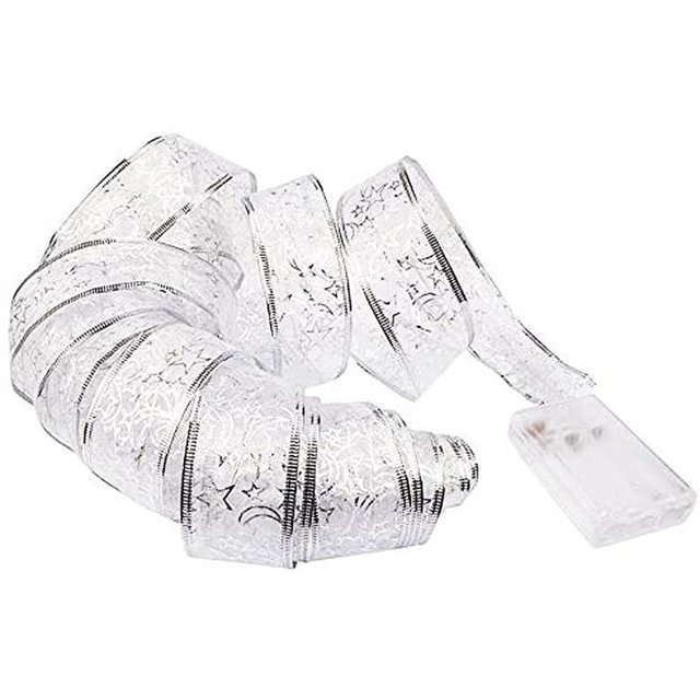 Lámpara 2 luces de hadas, cuerdas, cinta de Navidad, lazo, decoración navideña (luz cálida, 5 m) Tmvgtek Para estrenar