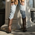 thumbnail image 5 of Rollda Women's Western Cowboy Boots Pointed Toe Mid-Calf Cowgirl Boots Ladies Embroidered Fashion Boots with Chunky Heel, 5 of 8