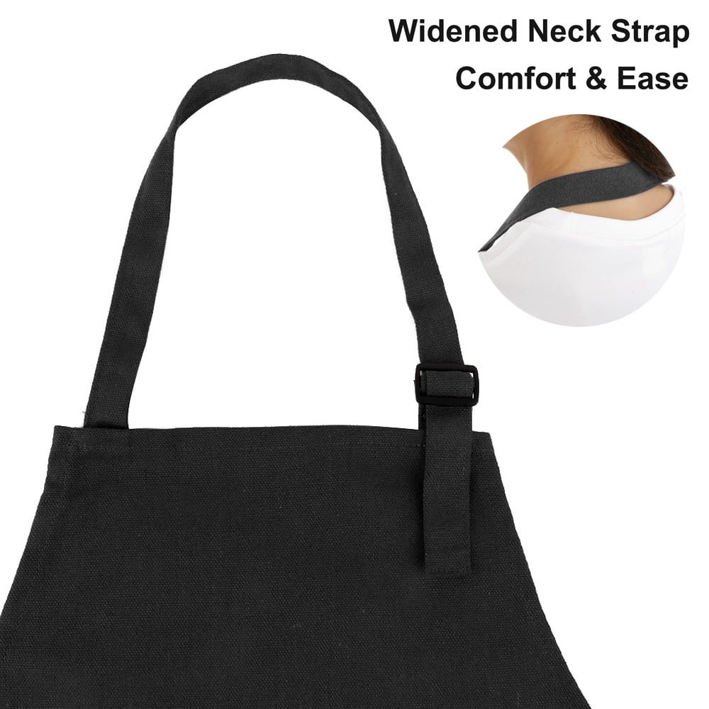 FunChaos Lot De 4 Tabliers De Chef Réglables Avec 2 Poches, Tablier