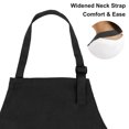 thumbnail image 4 of (Price/2 PCS) Opromo Colorful Cotton Canvas Kids Aprons with Pocket, Artist Apron & Chef Apron (S-XXL)-Black-XXL, 4 of 7