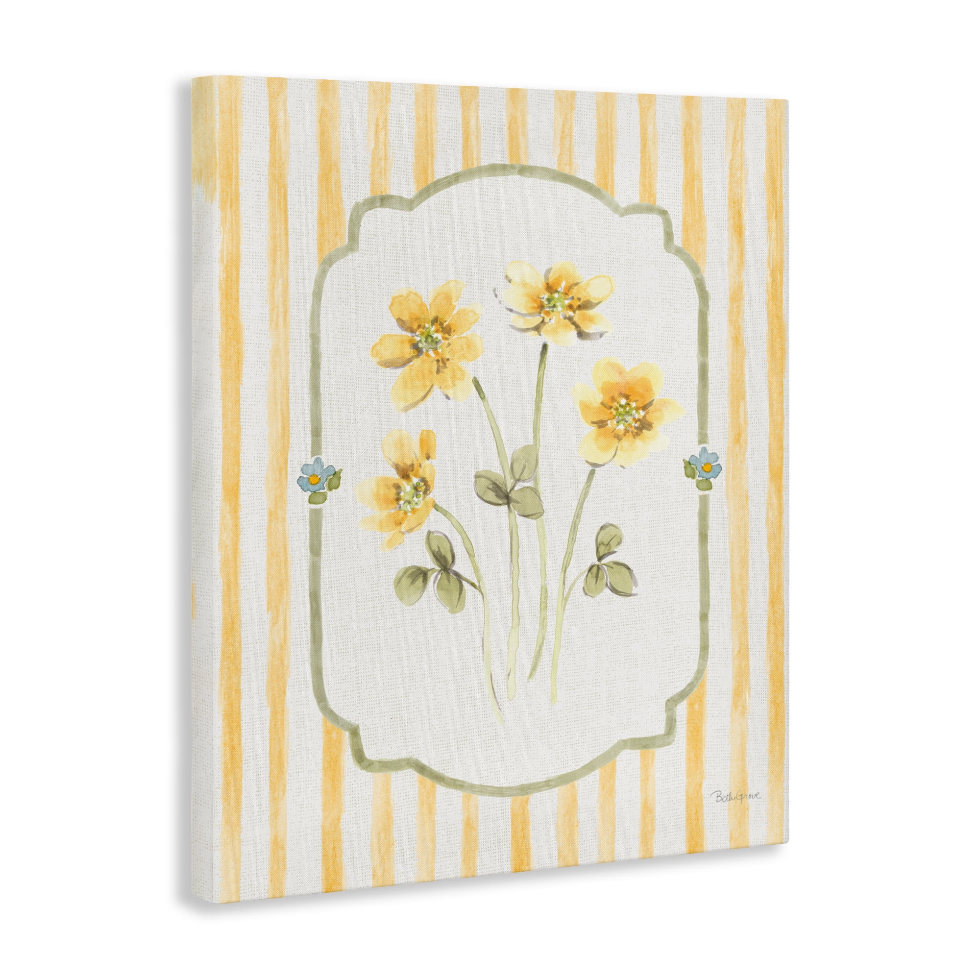 Stupell Industries Sweet Honey Flowers Canvas Wall Art, design by Beth Grove