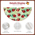 thumbnail image 3 of Xecao Red Ladybugs And Leaf Pattern Christmas Tree Skirt Round Xmas Tree Mat Base Cover for Holiday Home Decorations-36", 3 of 6