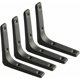 thumbnail image 1 of Estante de pared cuadrado de 4 piezas, metal negro mate cuadrado, soporte de estante de metal decorativo para cocina, cuadrado resistente, 100 mm100 mm, 1 of 5