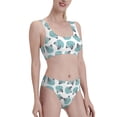 thumbnail image 4 of High Waisted Bikini Sets For Women, Quirky Cartoon Cat Face Swimsuits Tummy Control, Two Pieces Bathing Suit, 4 of 8