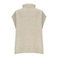 thumbnail image 3 of Rohuuque Women's Turtleneck Sweater Vest Sleeveless Cap Sweater Pullover Ribbed Knit Tops Stretch Loose Knitwear Khaki, 3 of 4