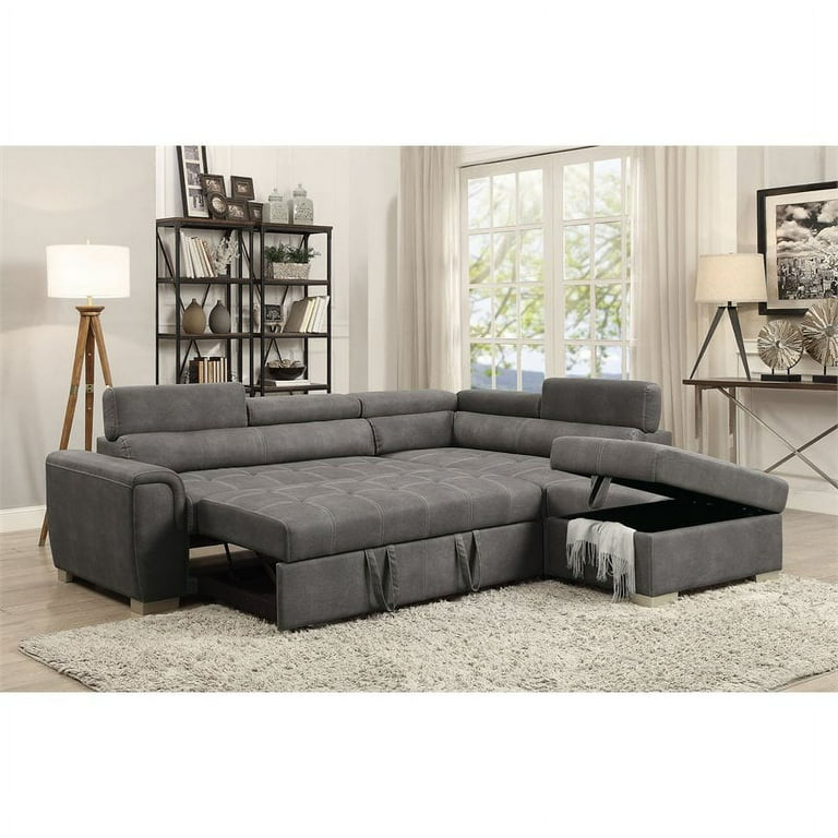 Microfiber sectional sleeper sofa deals