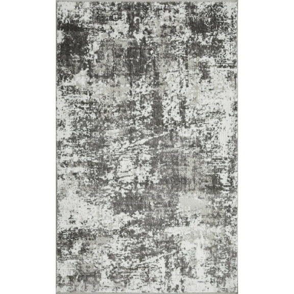 Loomaknoti Rhane Alenzi 3' x 5' Gray Abstract Indoor Accent Rug