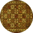 thumbnail image 1 of Ahgly Company Indoor Round Animal Yellow Traditional Area Rugs, 8' Round, 1 of 4