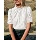 thumbnail image 2 of Blusa blanca bordada con ojales de verano PRETTYGARDEN para mujer, 2 of 7
