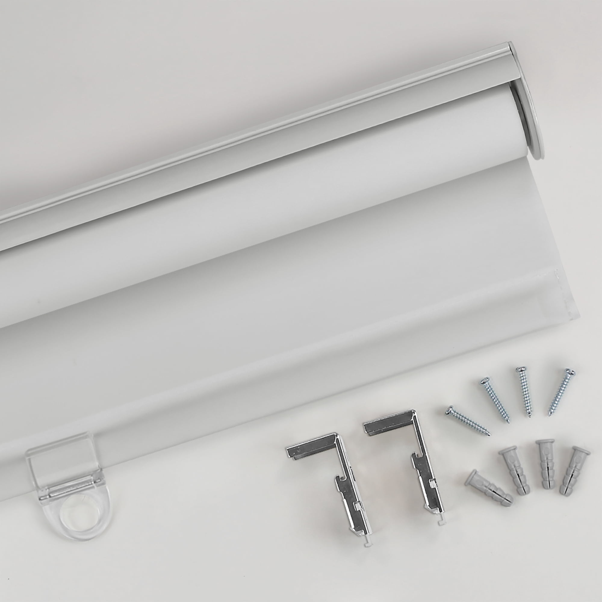 (2 pack) Mainstays Light Filtering Slow Release Roller Shade 31×72", Grey