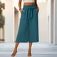 thumbnail image 2 of Pantalones Sueltos para Mujeres de Verano Pata Recta de Color Sólido con Bolsillos Y Cintura Elástica para Pantalones Casuales para Mujeres de Verano, 2 of 6