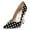 Polka Dot, variant on FSJ Women Sexy Pearls Studded High Heel Pumps Pointy Close Toe Slip On Beaded Pumps Wedding Prom Party Dress Shoes Size 8 Black