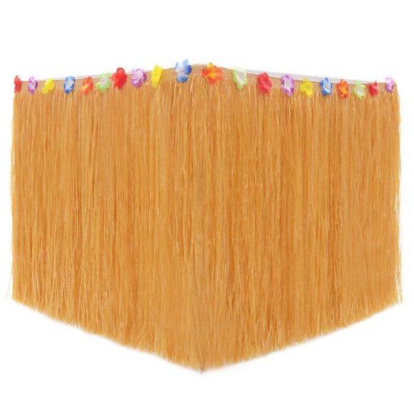 2-Pack Hawaiian Grass Skirt Table Skirts for Luau and Costume Parties