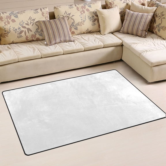 Ryvnso White Area Floor Mat Non-Slip Carpet Soft Rugs Doormats 31" x 20"