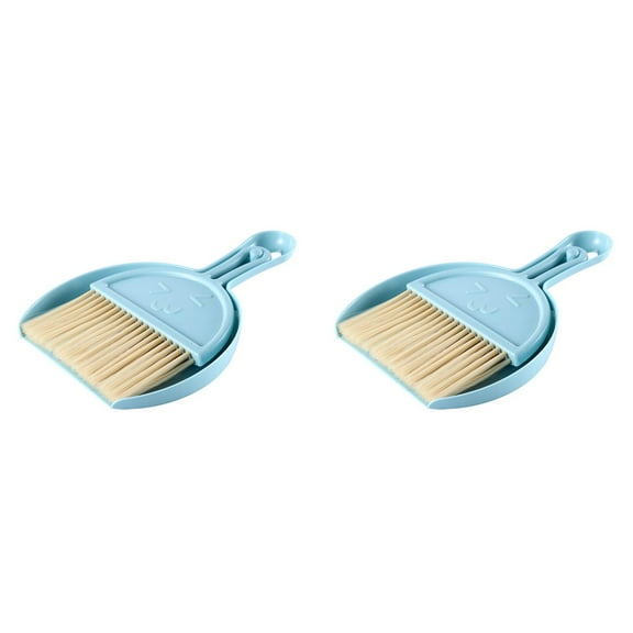 Small Broom and Dustpan Set for Pet Cages, Mini Handheld Cleaning Tool with Whisk Brush for Guinea Pig Hamster Rabbit Hedgehog Reptile,Compact Cage Cleaner for Small Animal Waste Litter Bedding