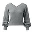 thumbnail image 5 of Durtebeua Womens Sweaters Fall Long Sleeve Skinny Pullover Jumper Womens Tops Fall, 5 of 6