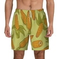 thumbnail image 2 of Goofa Corn Printed Men's Swim Trunks Board Shorts Quick Dry Mens Swimming Trunks with Compression Liner,Breathable Fit Hawaii Beach Shorts-XX-Large, 2 of 9