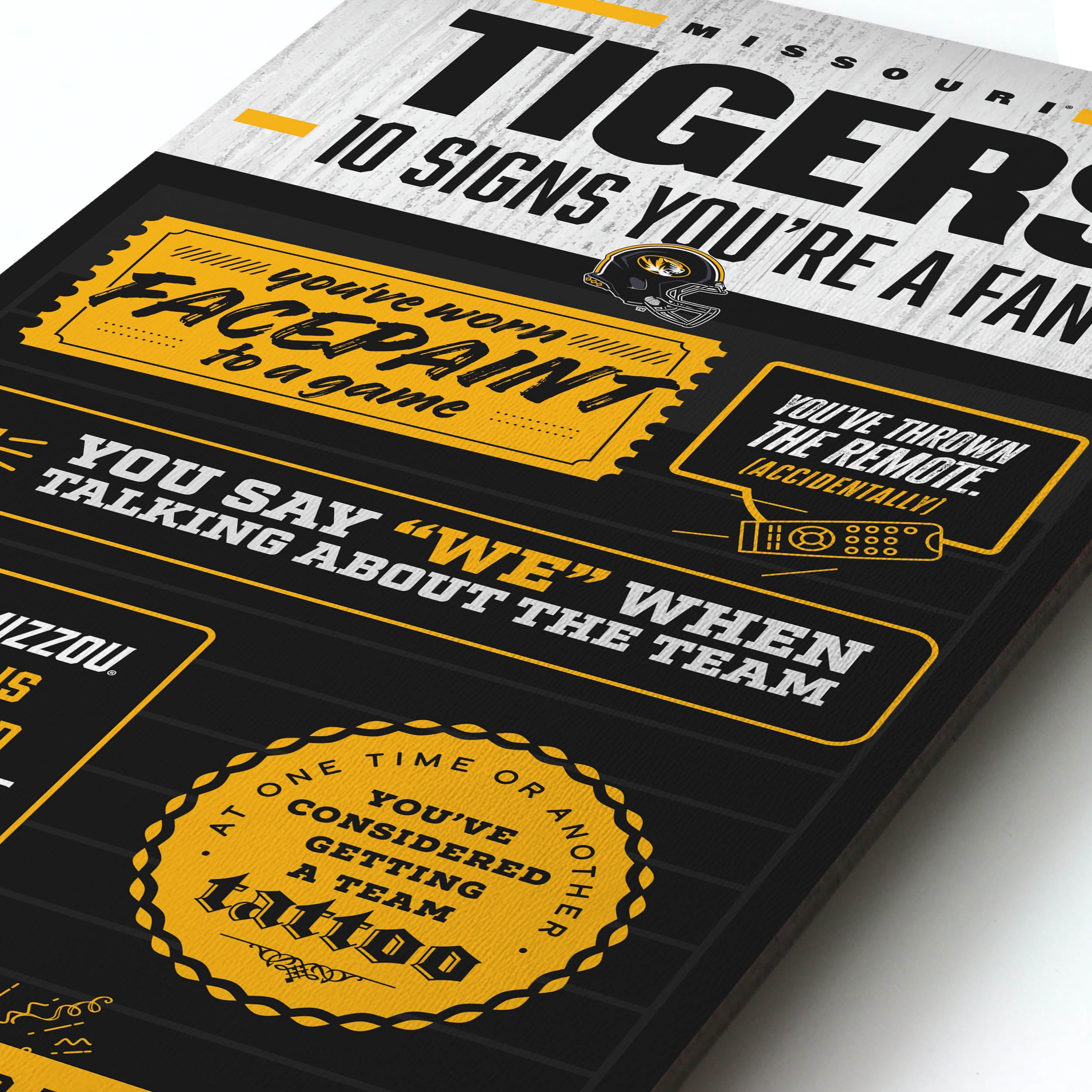 YouTheFan NCAA Missouri Tigers 3D Top 10 Wall Art