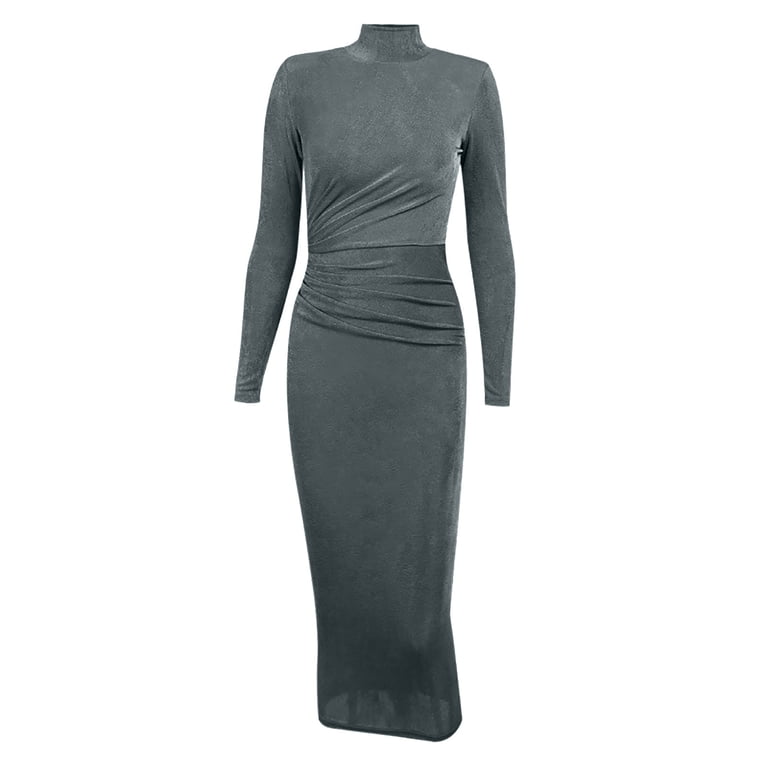 slim fit dress slacks Lime Knit Fitted Turtleneck Maternity Midi Dress – PinkBlush
