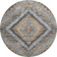 thumbnail image 2 of Addison Rugs Mayfield Premium Machine Washable Transitional Aztec Khaki Round Rug, 8' x 8', 2 of 6