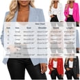 thumbnail image 3 of IUYRTFE Women Lapel Collar Double Breasted Blazer Slim Fit Casual Suit Jacket for Office Daily Wear, 3 of 6