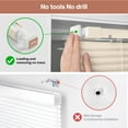 thumbnail image 2 of LazBlinds No Tools No Drill Cordless 1" Vinyl Mini Blinds, 100% Privacy S-Curve Blinds for Indoor Windows, Room Darkening Horizontal Window Blinds and Shades for Home, 42" W x 64" H, Beige, 2 of 6