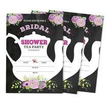 Inkdotpot 30FloralFill-In Style Bridal Shower Invitations Wedding Blank Invites