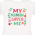thumbnail image 4 of Inktastic Mamaw Loves Me Girls Apparel Girls Long Sleeve Baby Bodysuit, 4 of 5