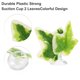 thumbnail image 3 of 4uds Betta Pez Hoja Almohadilla con Ventosa, Verde Blanco, 2.76x2.76, 3 of 7
