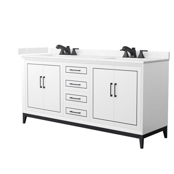 Wyndham Collection WCH515172DWBC2US3MXX Marlena 72" Free Standing Double Basin Vanity Set