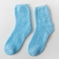 thumbnail image 4 of Prolriy Womens Socks, Fuzzy Socks Soft Winter Cozy Slipper Socks Cute Plush Warm Home Sleep Socks for Christmas 2 Pairs Winter Socks for Women Blue, 4 of 4