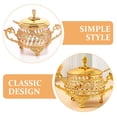 thumbnail image 2 of Luxshiny 1 Set Sugar Jar With Lid And Spoon Glass Storage Jar Golden Hue For Home And Dining Room Use, 2 of 6