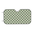 thumbnail image 6 of Lsque Daisy Plaid Green Car Windshield Sun Shade | Accordion Folding Style Auto Shade for Car Truck SUV Van | Blocks UV Rays Sun Visor Protector | Small, 6 of 7
