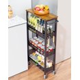 thumbnail image 1 of Carrito de almacenamiento OKZEST Utility de 4 niveles para cocina y lavandería con ruedas, 1 of 9