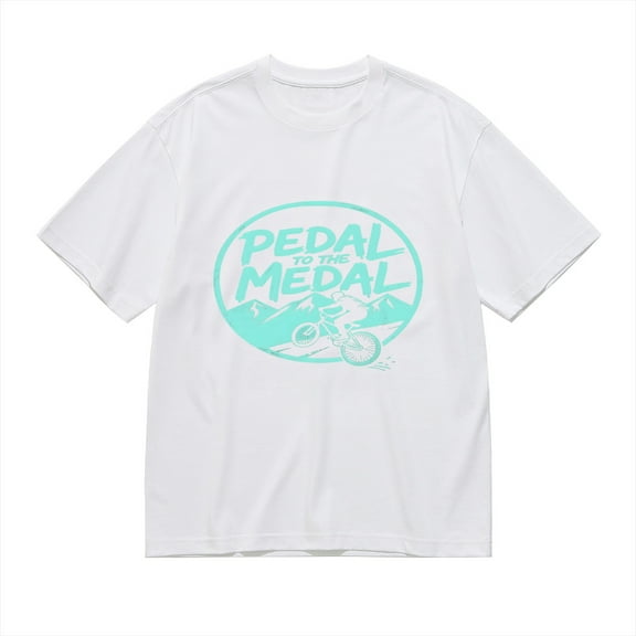 PEDAL TO THE MEDAL,Bike Rider Print, Vintage T Shirt, Cotton T-Shirt for Men, 23666288,S