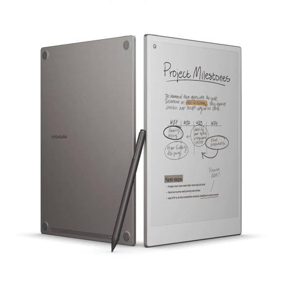 Restored reMarkable Paper Tablet Pro Color with Marker Plus 11.8" Wi‑Fi Gray with Basalt Folio
