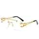 thumbnail image 5 of Gafas de sol sin montura con degradado, estilo masculino, gafas de sol de doble haz para mujer, 5 of 5
