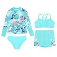 iEFiEL Kids Girls 4Pcs Swimming Costume Tankini Bikini Swimsuit Rash