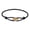 Black, variant on Tricolor Trinity Stainless Steel Bracelet for Women | Circle Accent with Colored Rope | Elegant Classic Everyday Jewelry
