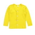 thumbnail image 2 of Dadaria Toddler Sweater 100-140 Toddler Girl&boy Baby Infant Kids Autumn And Winter Sweater Candy Color Cardigan Solid Color Small Cardigan Children's Sweater Yellow 18-24 Months,Toddler, 2 of 4