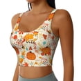 thumbnail image 2 of Sikiie Pumpkin Fall Pears Sports Bra for Women, Sports Bra Athletic Running Sports Bra, Workout Bra, Yoga Bra-Medium, 2 of 8