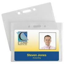 c-line proximity badge holders, pvc-free poly, horizontal, 3-1/2 x 2-3/8 inches, 50-pack (89932)